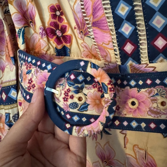 Farm Rio Cream Superbloom Tapestry Organic Cotton Romper - Picture 4 of 11